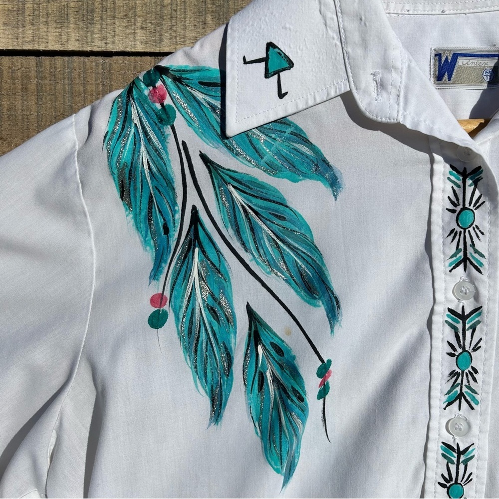 Woman’s vintage Wintex long sleeve cowgirl shirt Size 15.5/33 - Picture 3 of 10